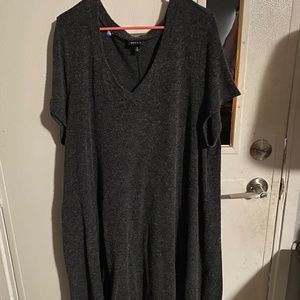 Heather Gray, v neck, short sleeve dress